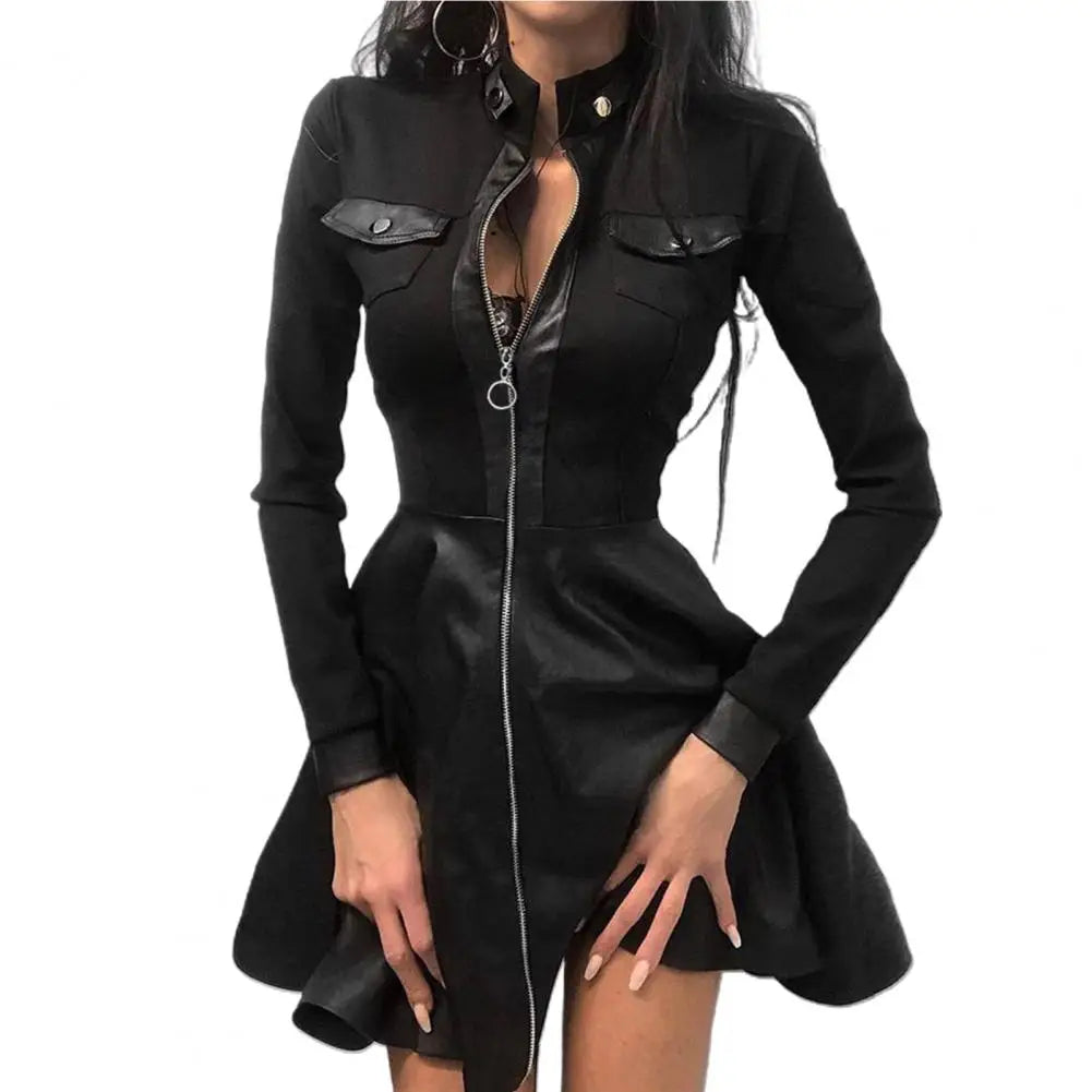 Ennimo  Faux Leather Mini Dress
