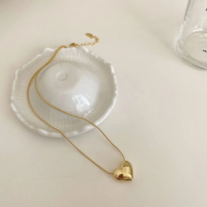 Vintage Love Heart Pendant Necklace
