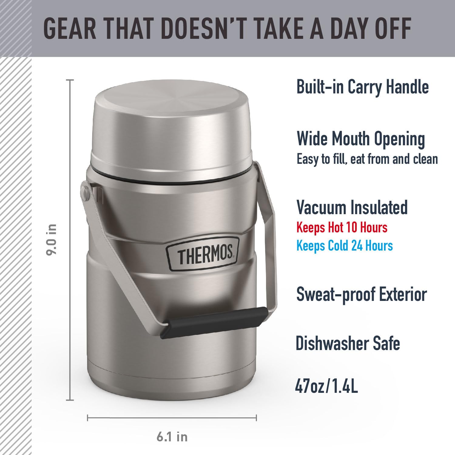 THERMOS Stainless King Vacuum-Insulated Food Jar