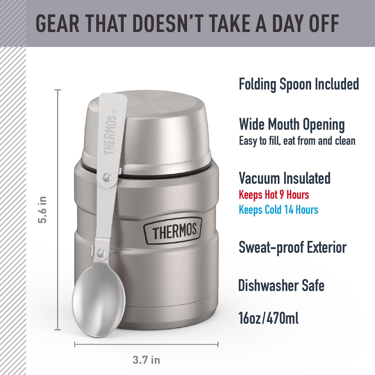 THERMOS Stainless King Vacuum-Insulated Food Jar