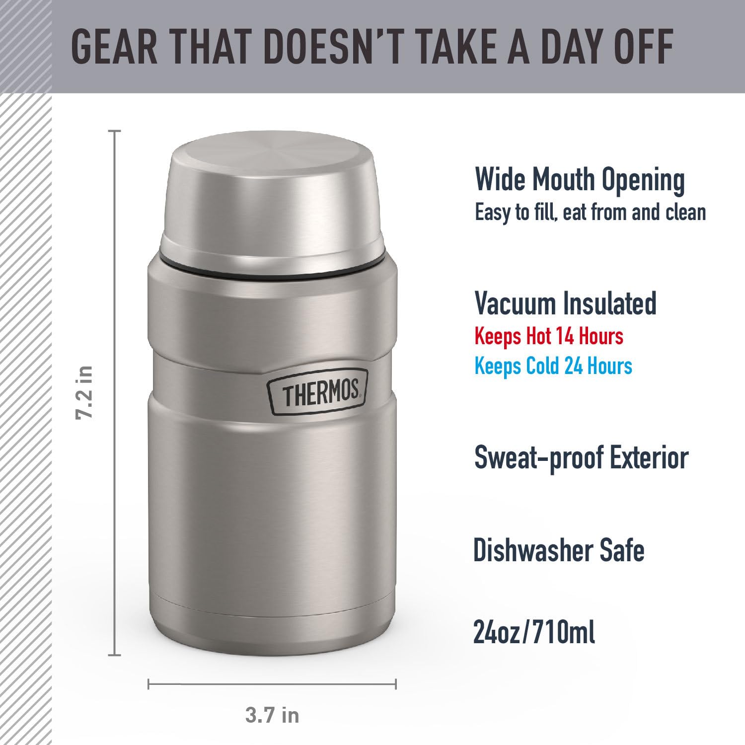 THERMOS Stainless King Vacuum-Insulated Food Jar