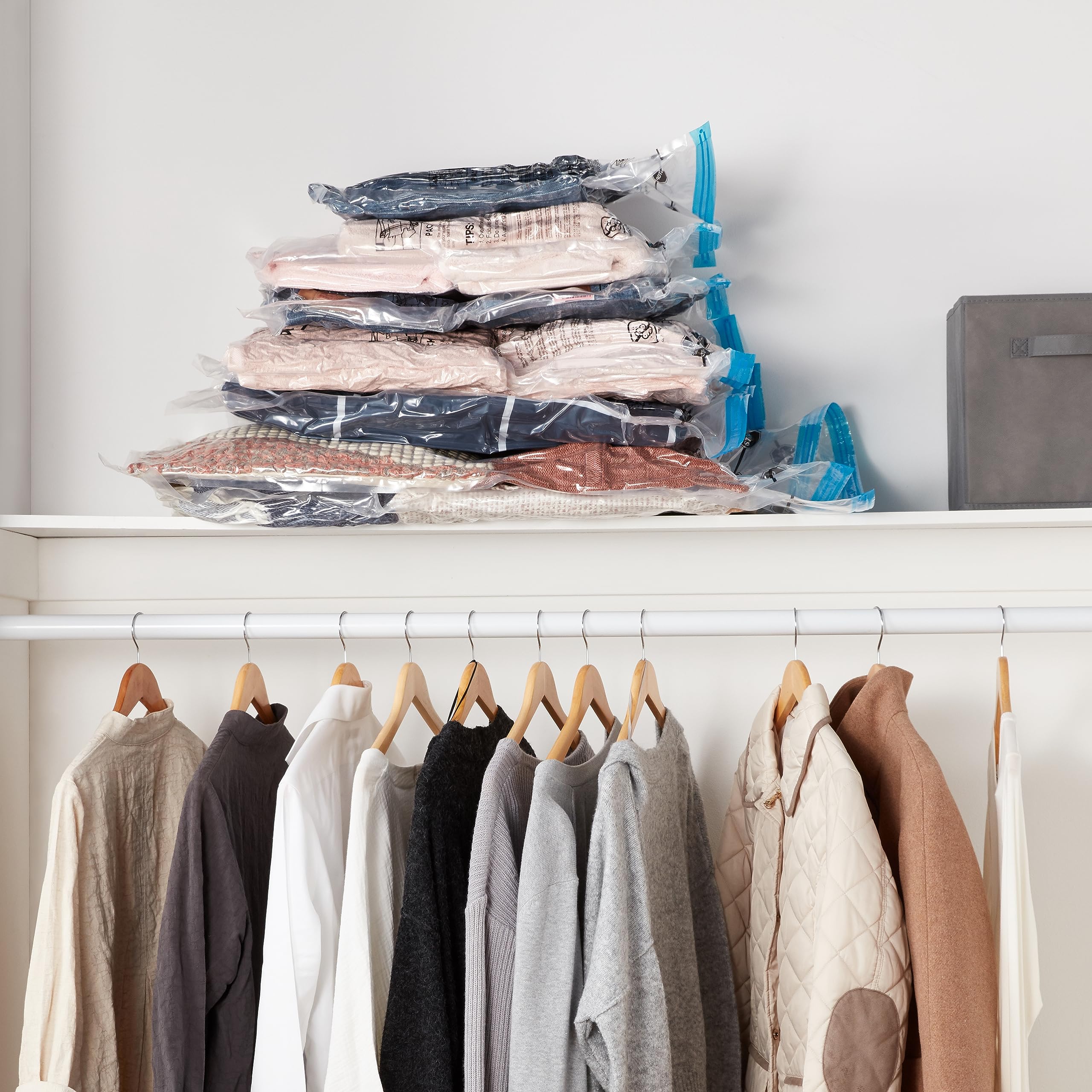 Amazon Basics Vacuum Compression Space Saving Storage Bags with Hand Pump