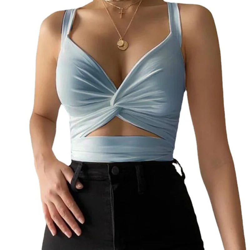 Sarah Sleeveless Short Crop Top