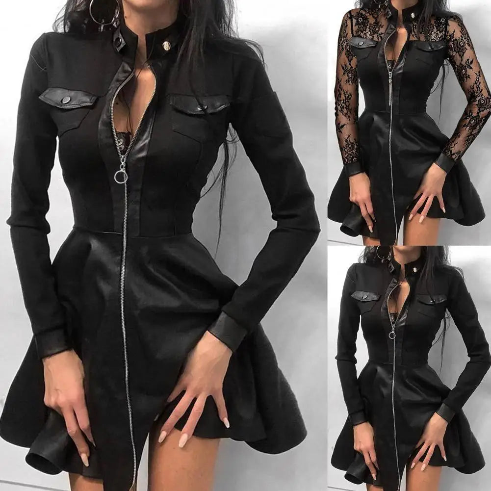 Ennimo  Faux Leather Mini Dress
