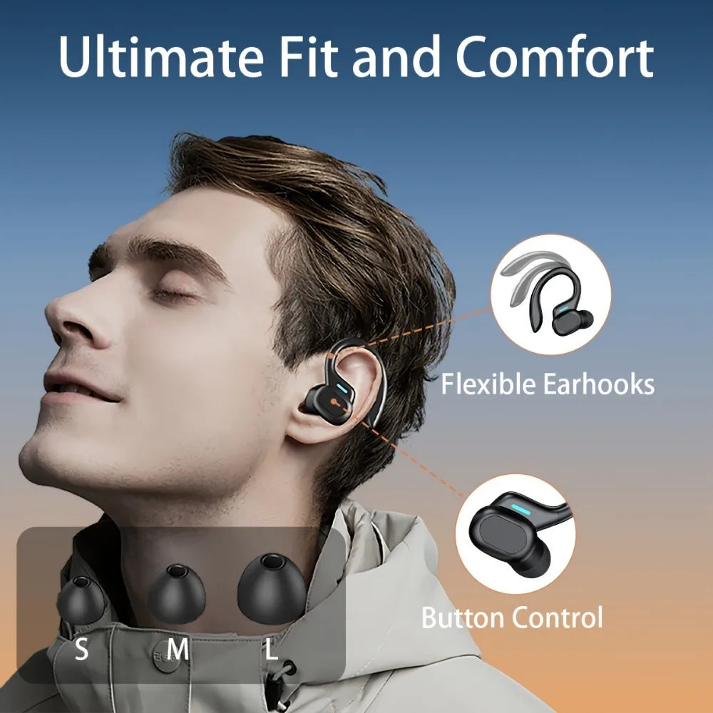 Wireless Earbuds With Mic Wireless 5.3 In-Ear Headphones Stereo Surround Sport Headset  With ENC Noise Cancelling Mic