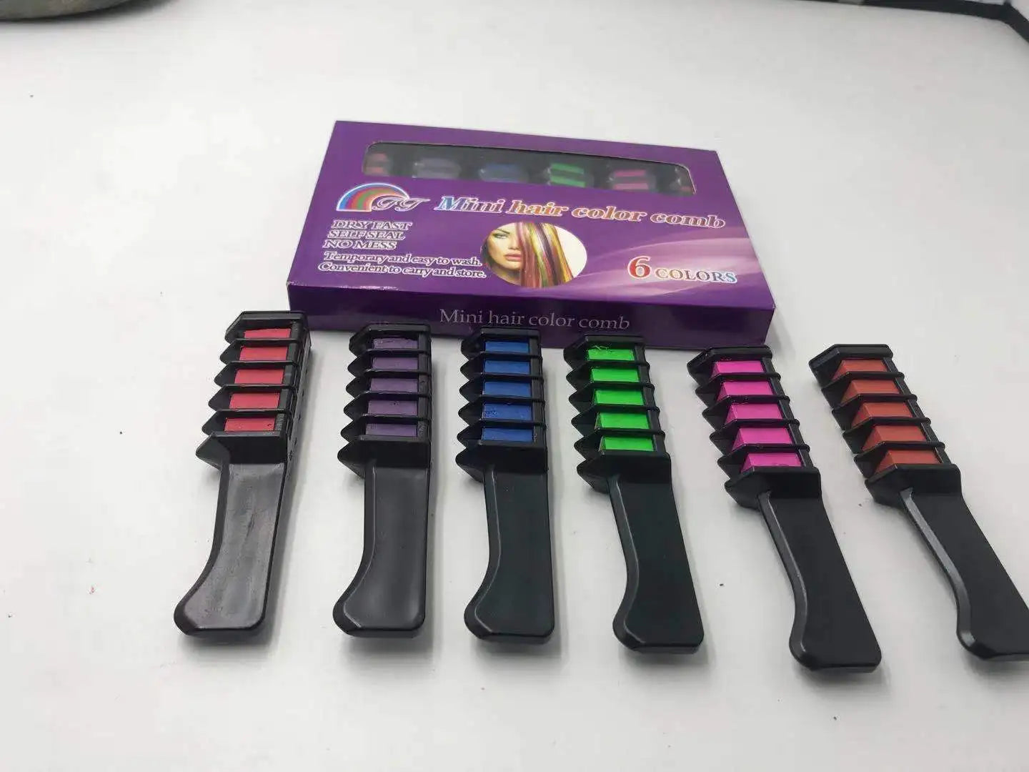 6/1pcs Hair Dye Comb Mascara Design Crayons