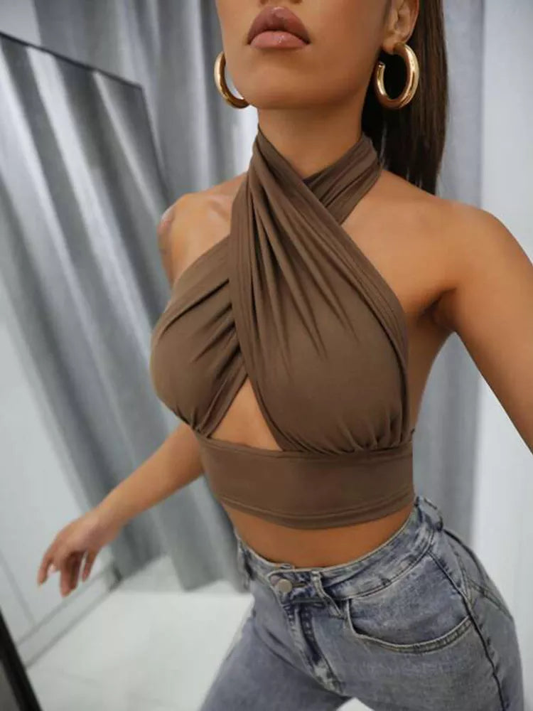 Ennimo Halter Neck Crop-Top