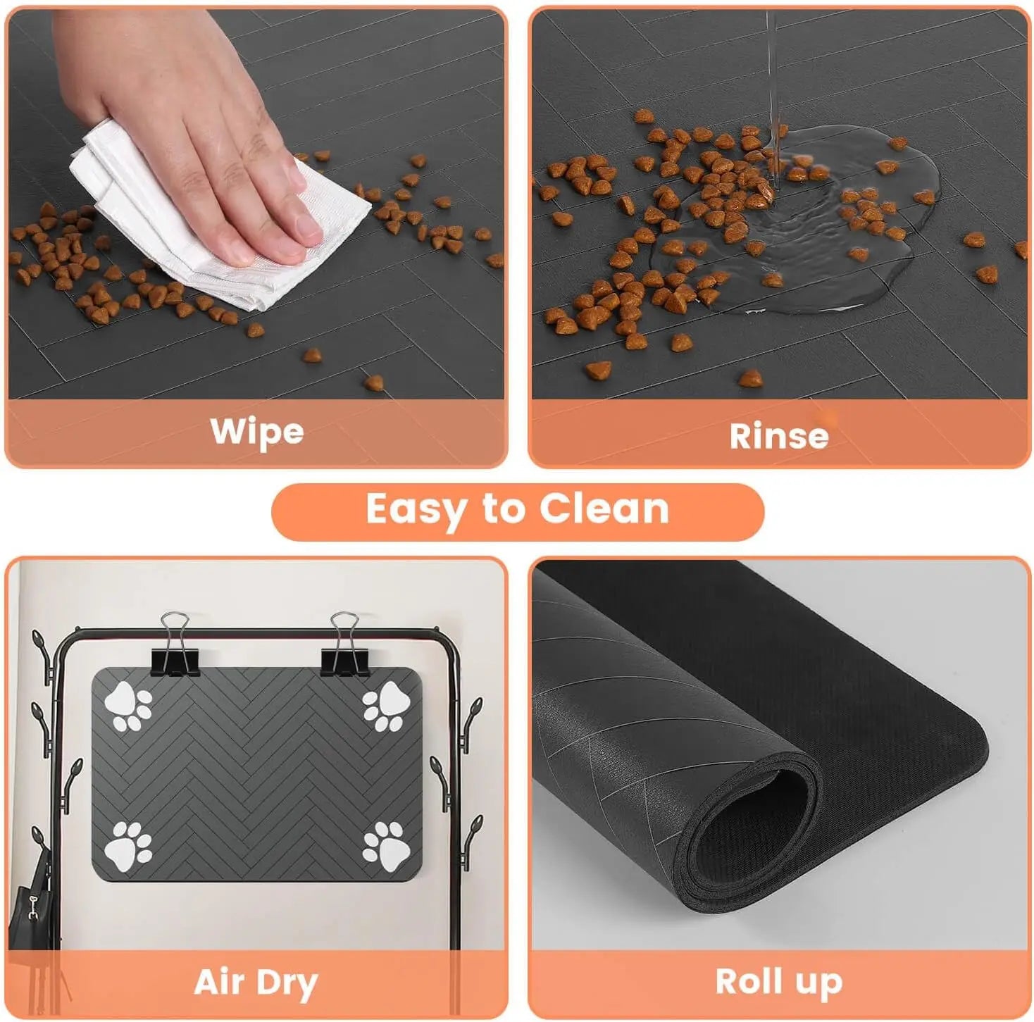 Pet Feeding Mat ( No stains, water absorption , easy care, leak proof)