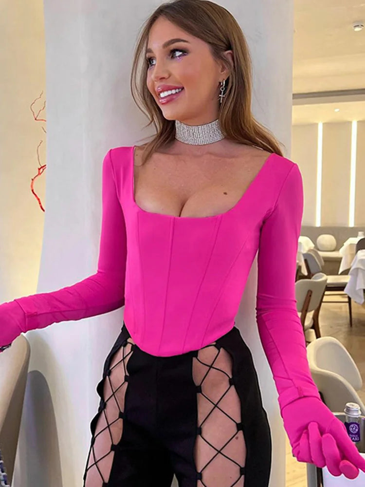 Ennimo Long Sleeve Slim Skinny Top