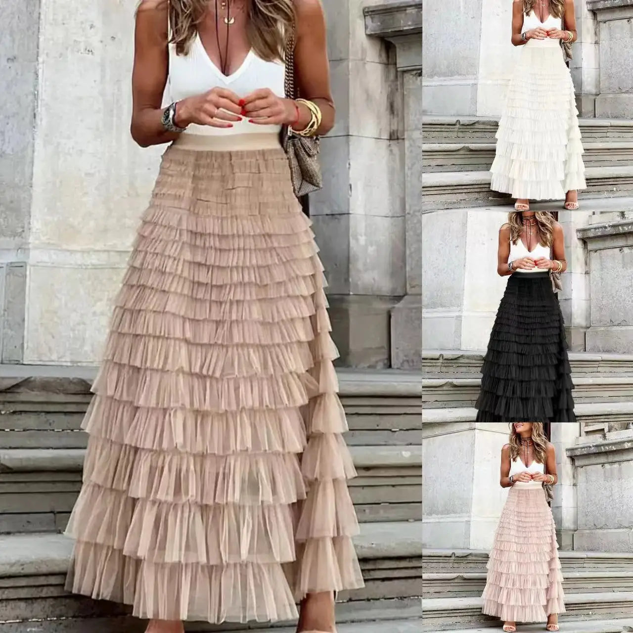 Ennimo Layered Long Skirt