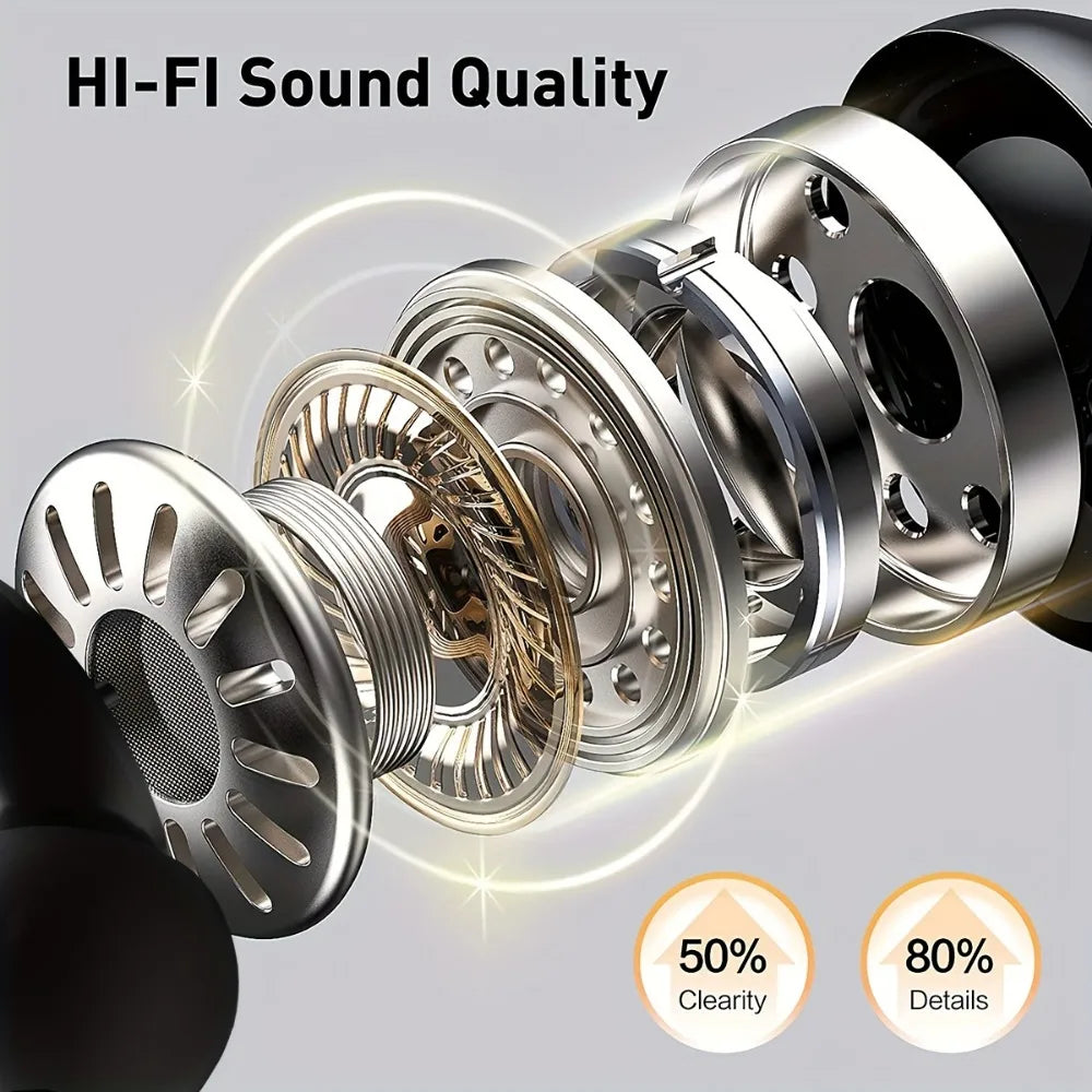 Wireless Earbuds With Mic Wireless 5.3 In-Ear Headphones Stereo Surround Sport Headset  With ENC Noise Cancelling Mic