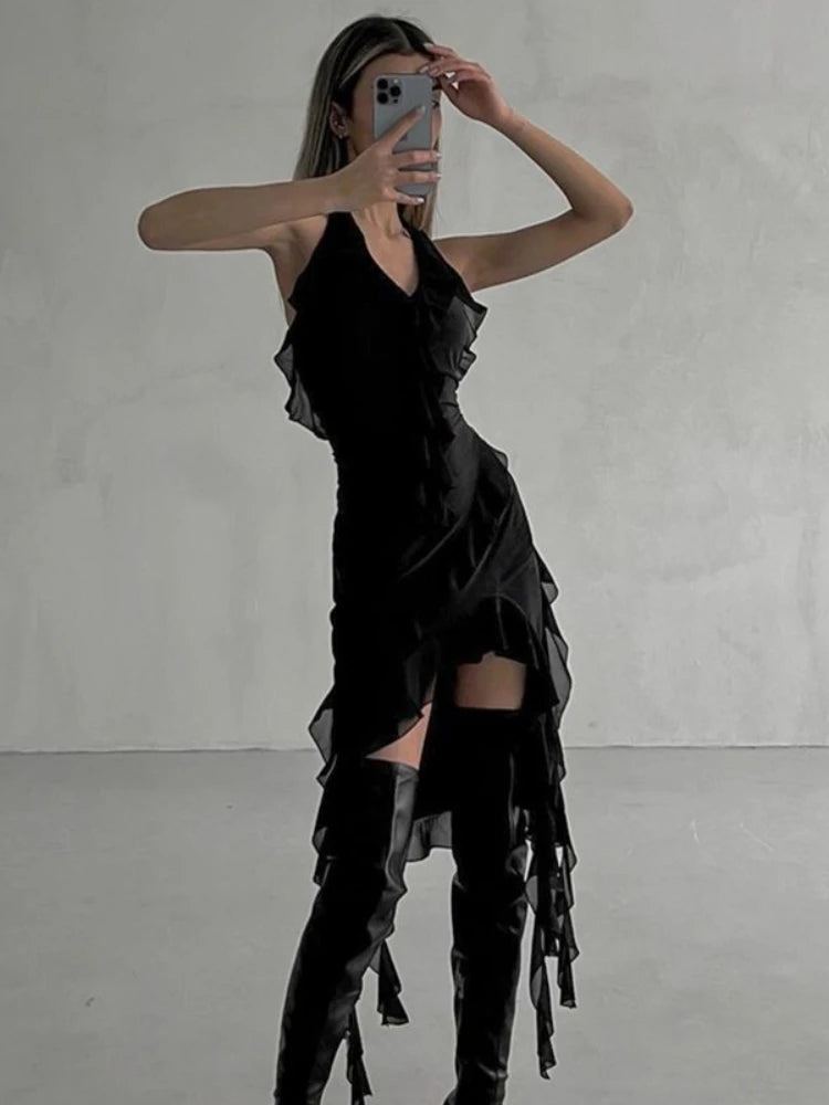 Ennimo Deep V Neck Bodycon Dress