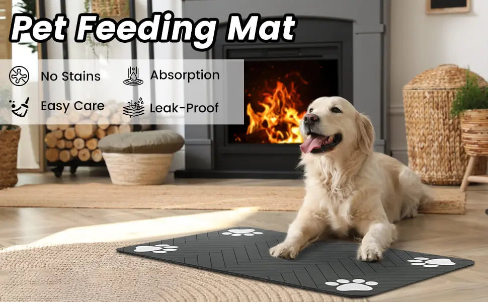 Pet Feeding Mat ( No stains, water absorption , easy care, leak proof)