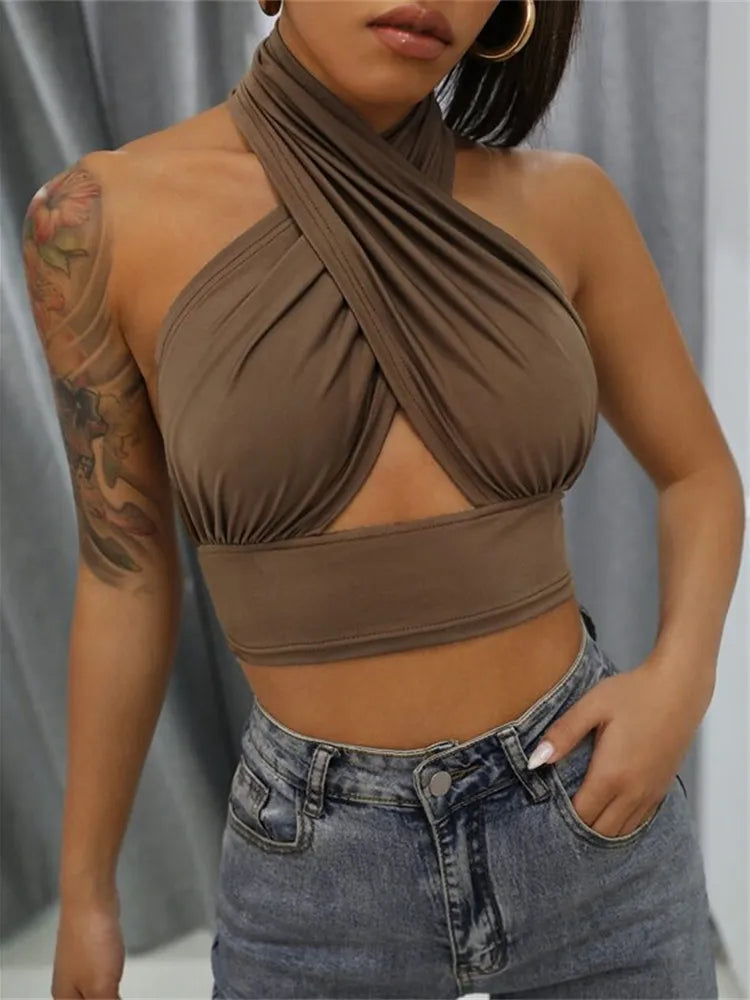 Ennimo Halter Neck Crop-Top