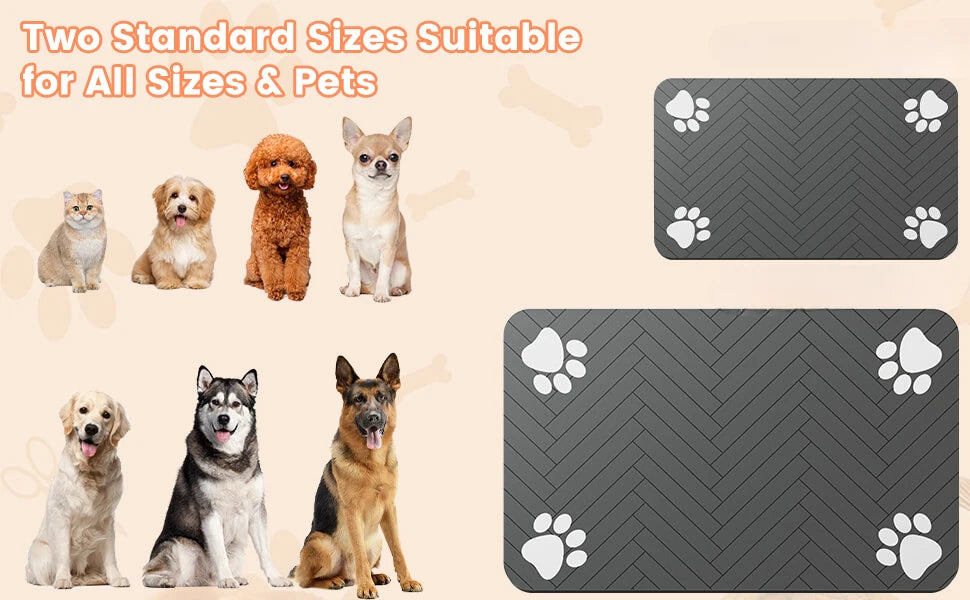 Pet Feeding Mat ( No stains, water absorption , easy care, leak proof)