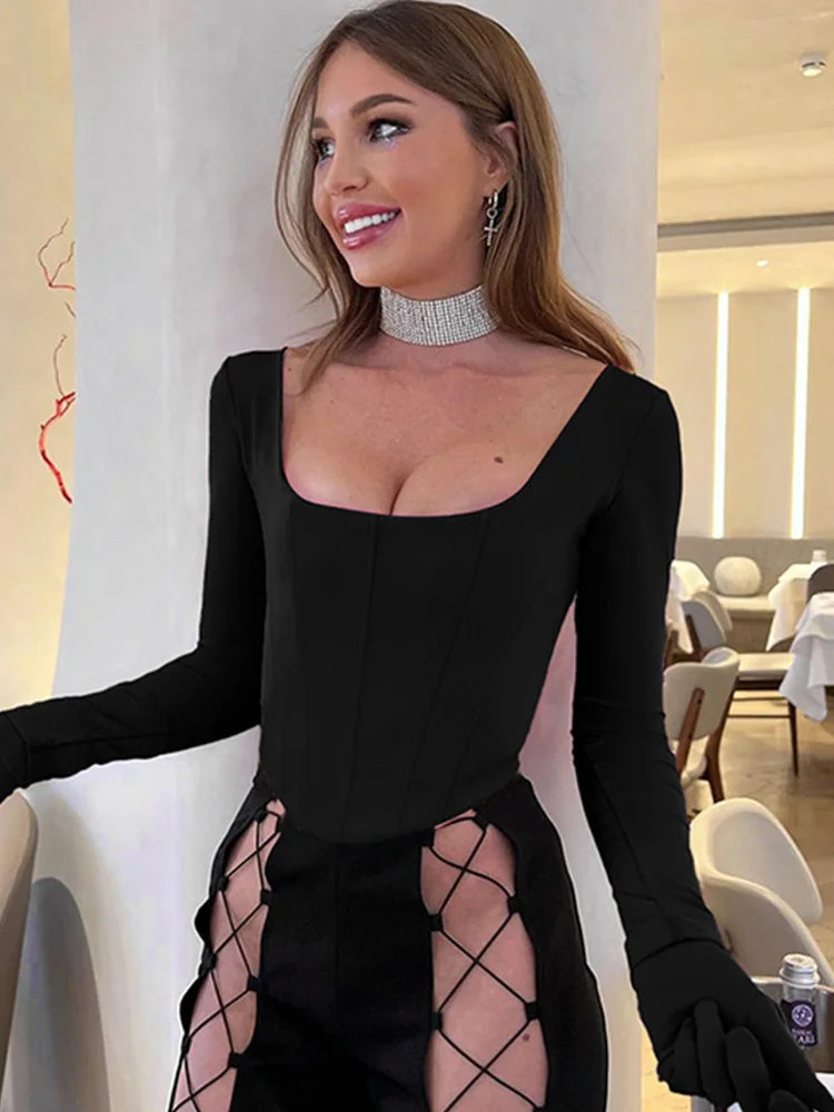 Ennimo Long Sleeve Slim Skinny Top