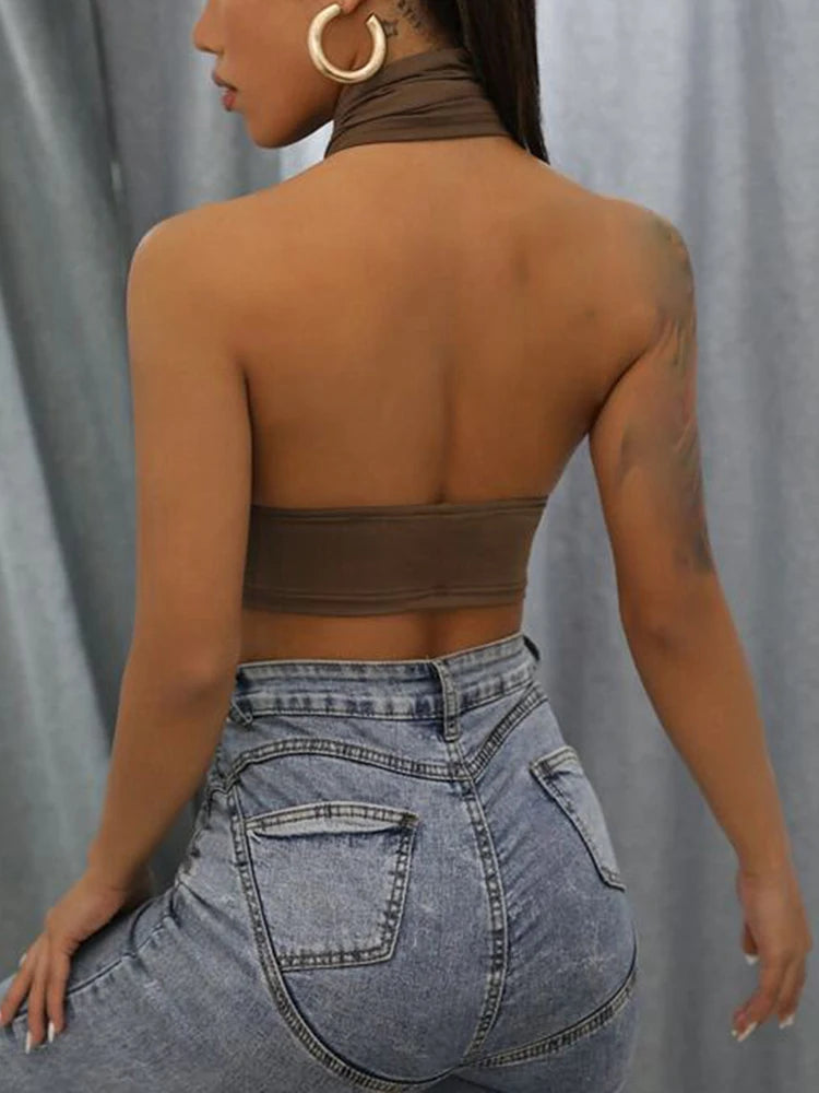 Ennimo Halter Neck Crop-Top