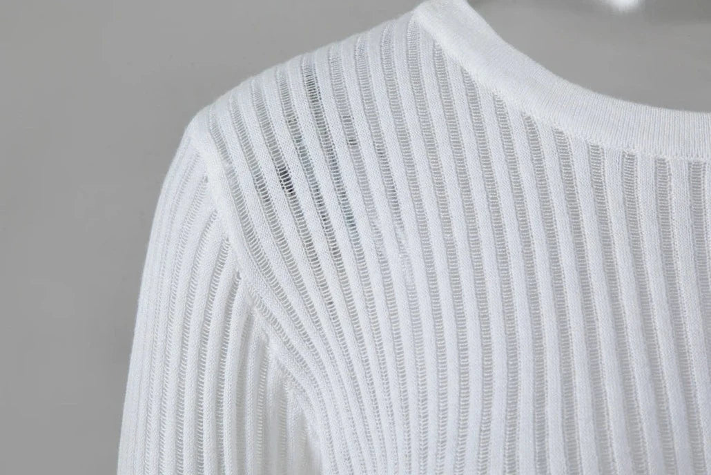 Ennimo Striped See-through Top