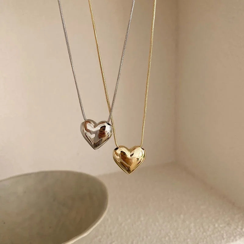 Vintage Love Heart Pendant Necklace