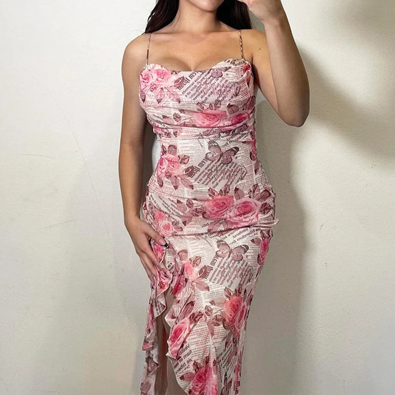 Sling Pleated Off-shoulder Ruffles